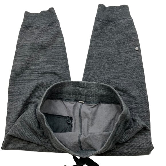 Lululemon Cropped Joggers Pant 4 Gray Drawstring Logo Athleisure Yoga Gorpcore - Picture 3 of 12